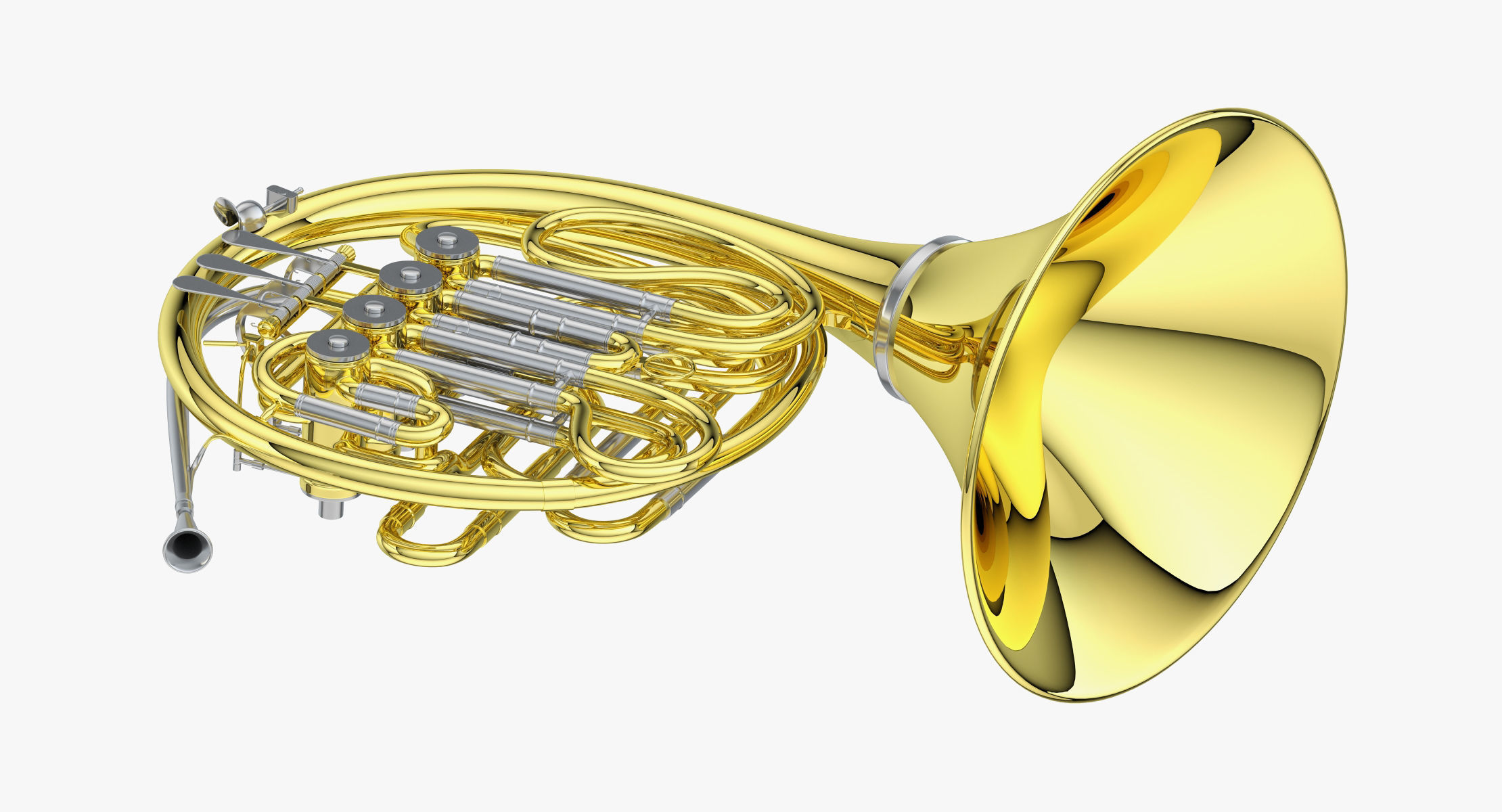 French Horn 3D model_7