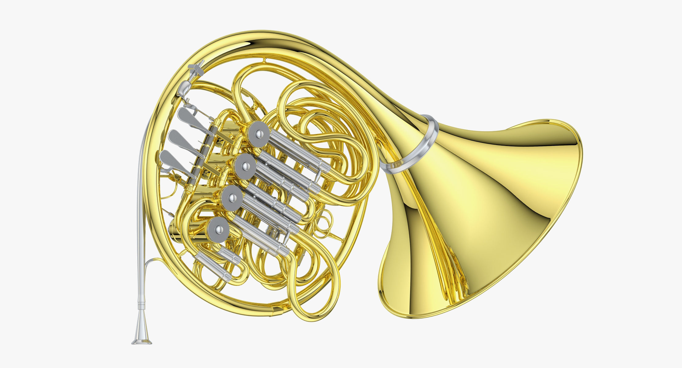 French Horn 3D model_5