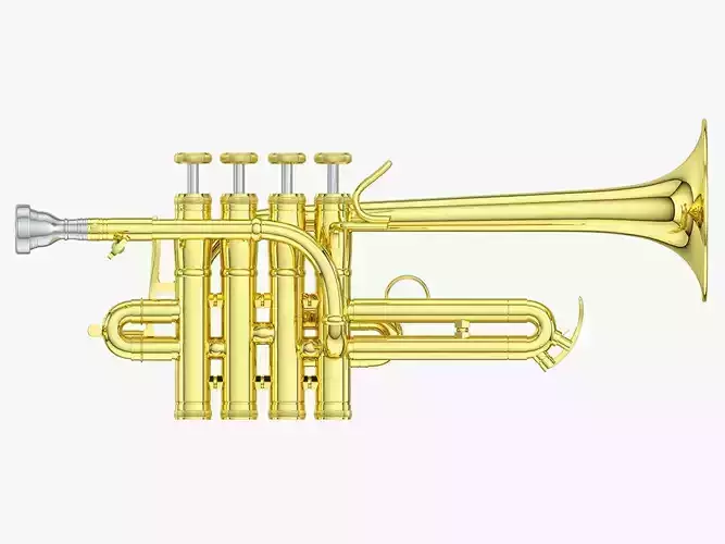 Piccolo Trumpet 3D model