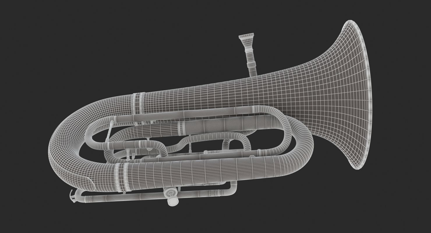 Tubas brass instrument 3D model_14