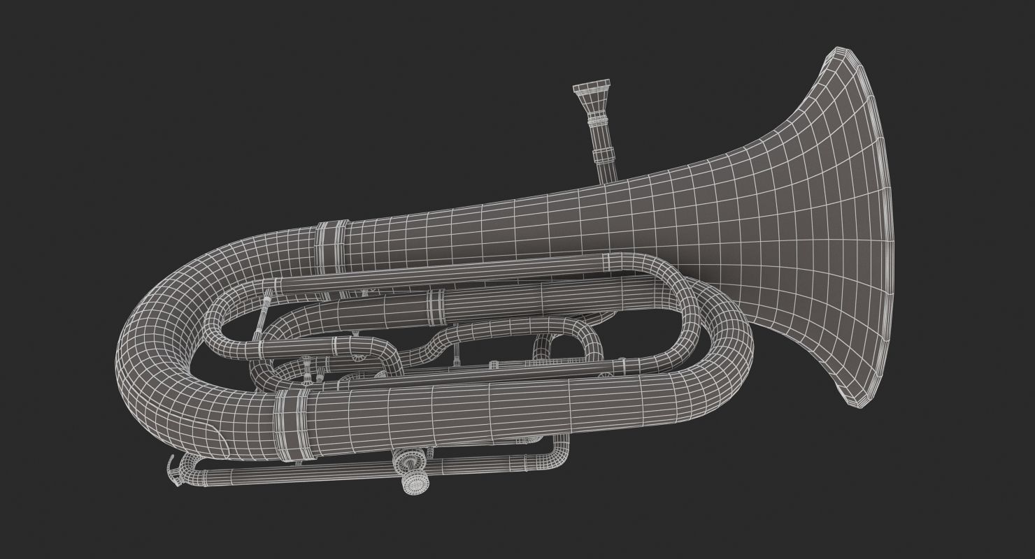 Tubas brass instrument 3D model_13