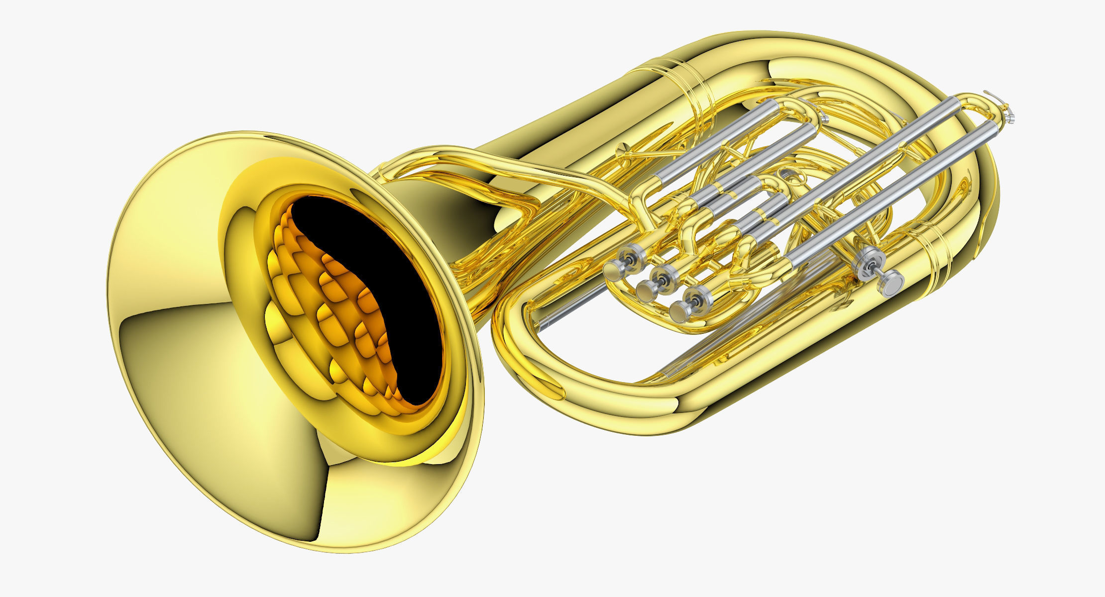 Tubas brass instrument 3D model_6