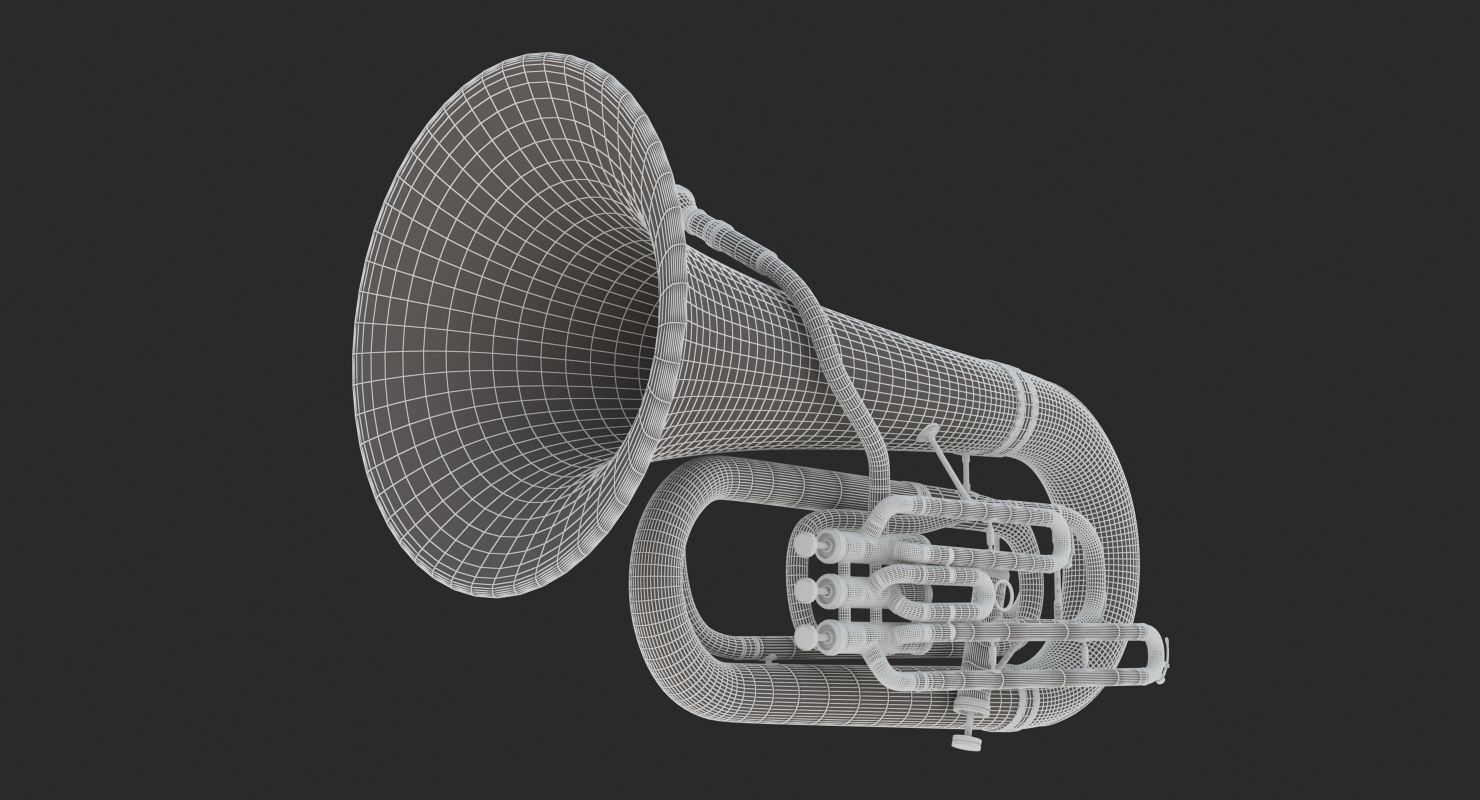 Tubas brass instrument 3D model_12