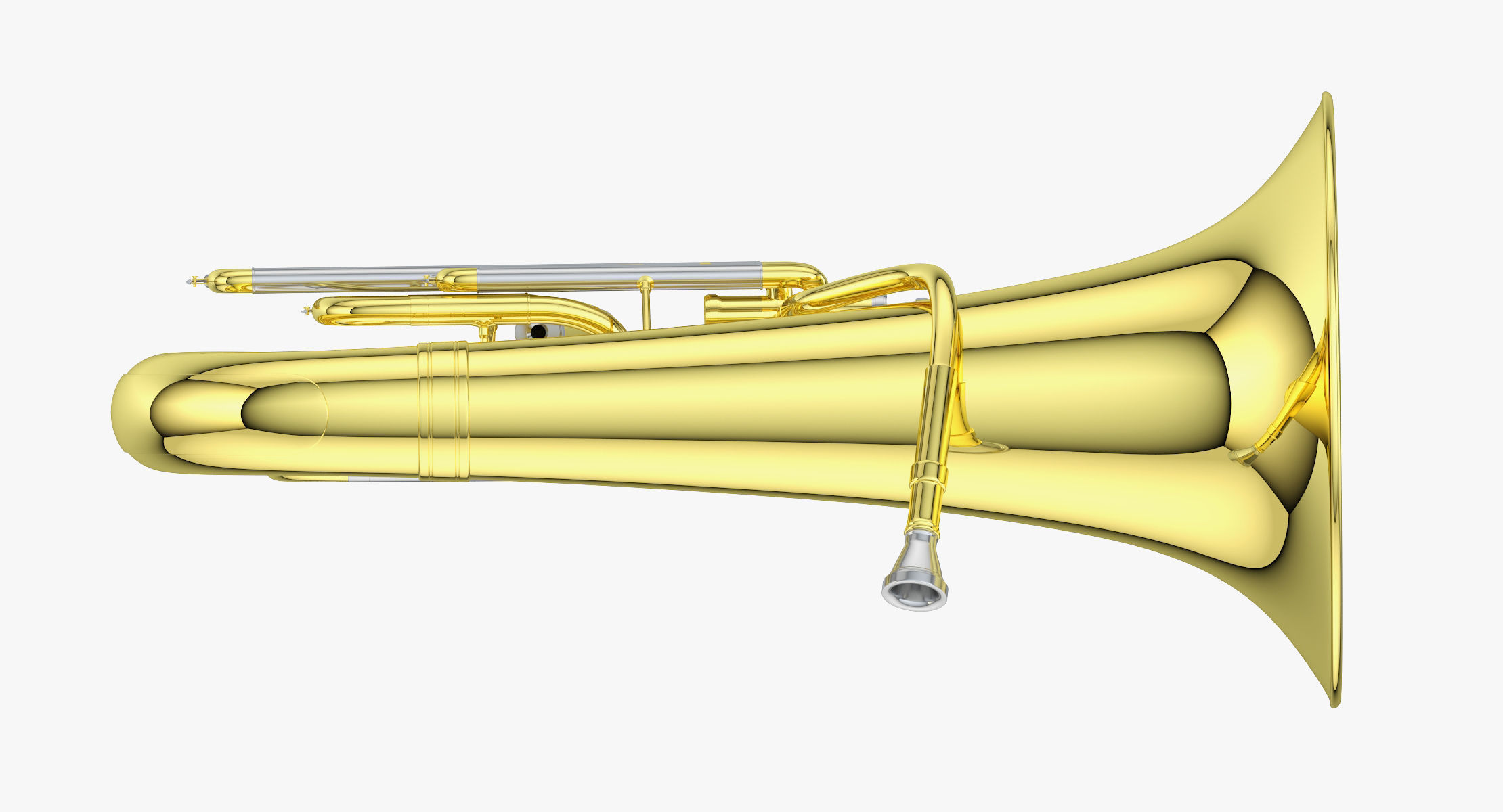 Tubas brass instrument 3D model_7