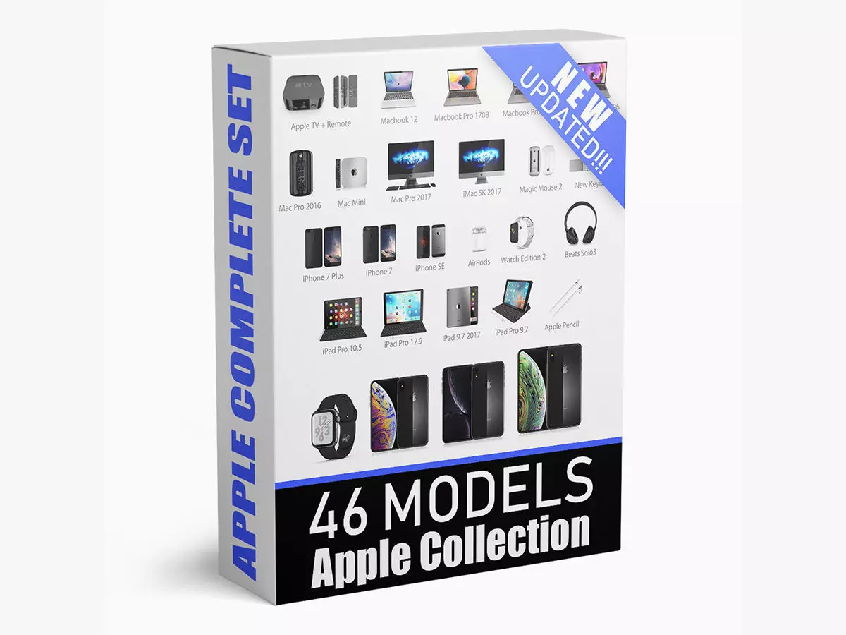 Apple Collection 46 Models 3D model_0
