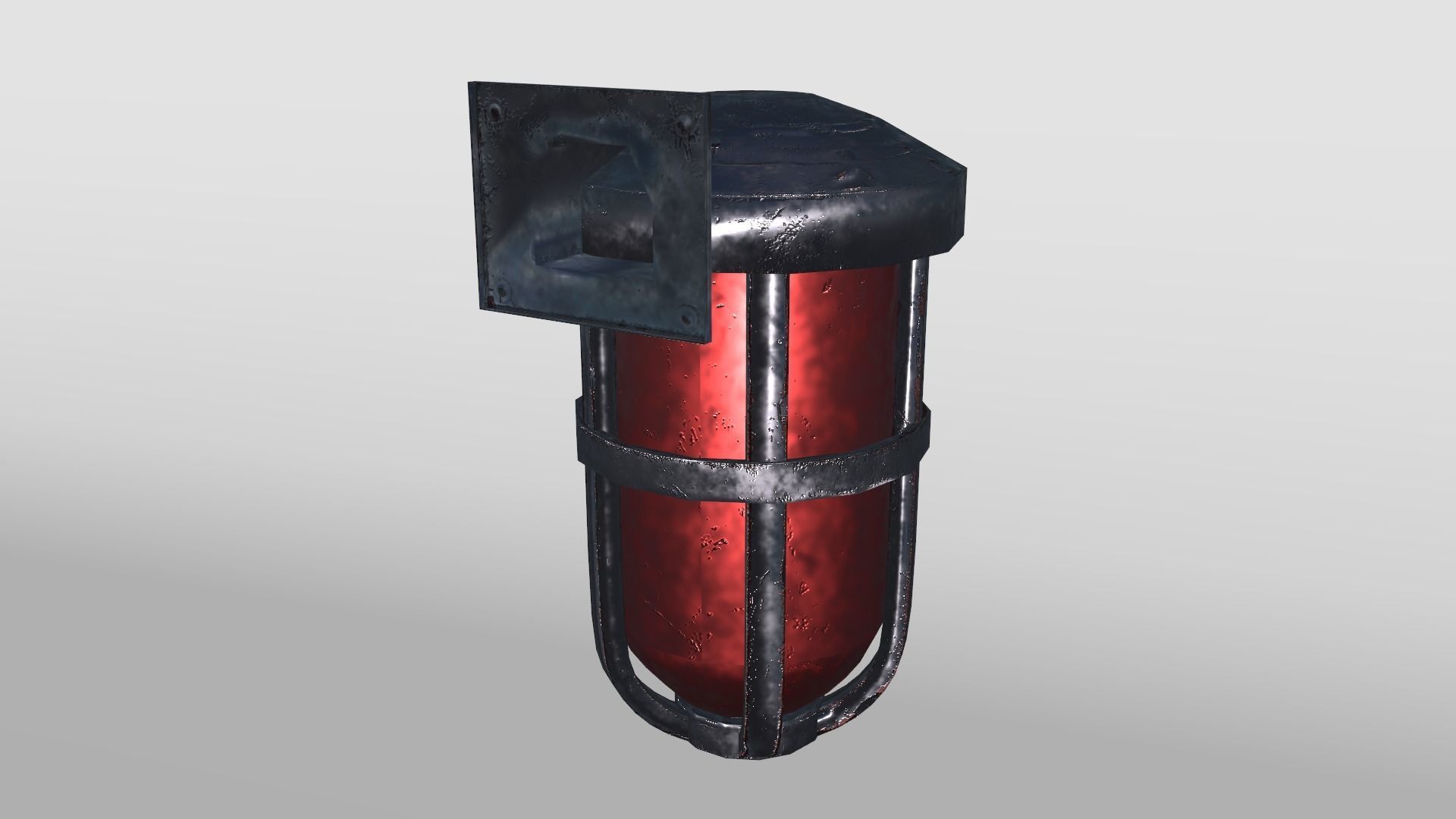 Alarm Light Low-poly 3D model_4