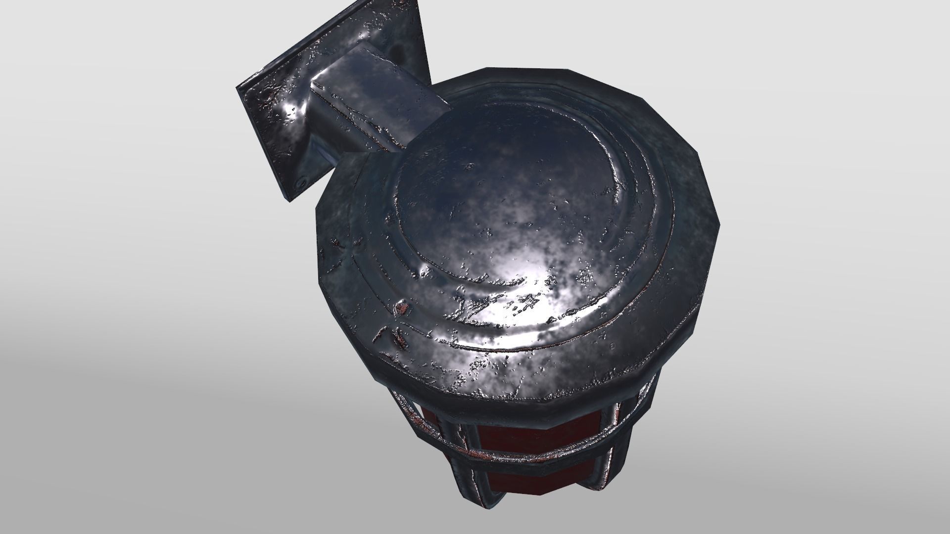 Alarm Light Low-poly 3D model_3