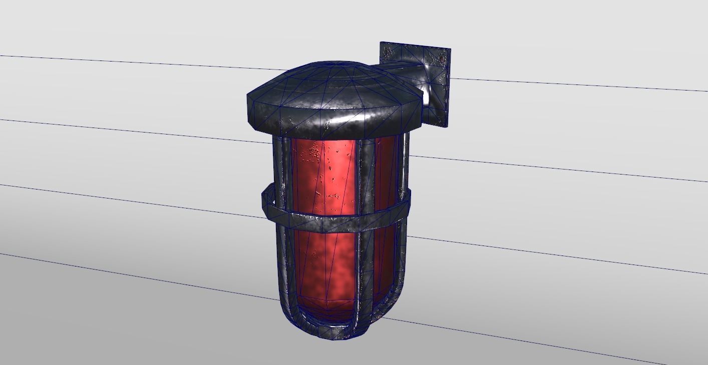 Alarm Light Low-poly 3D model_5