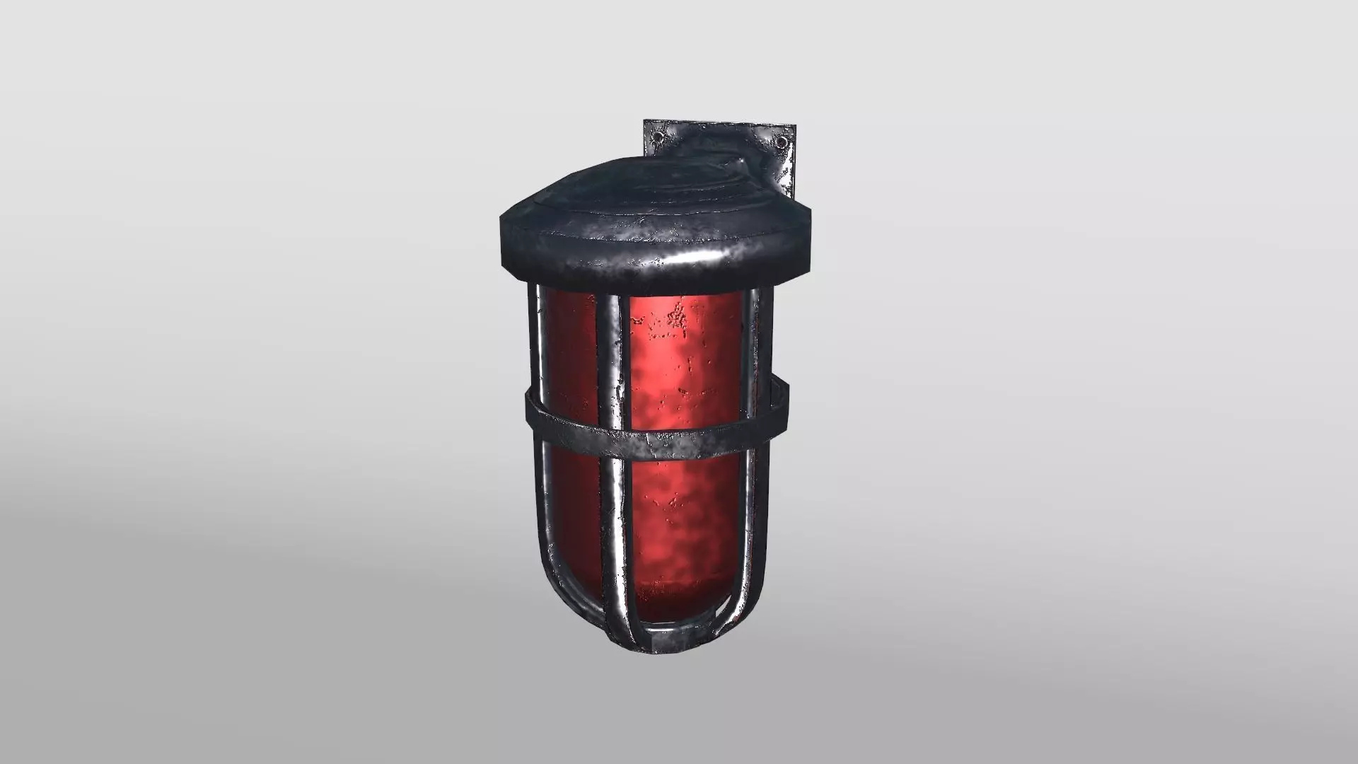 Alarm Light Low-poly 3D model_0