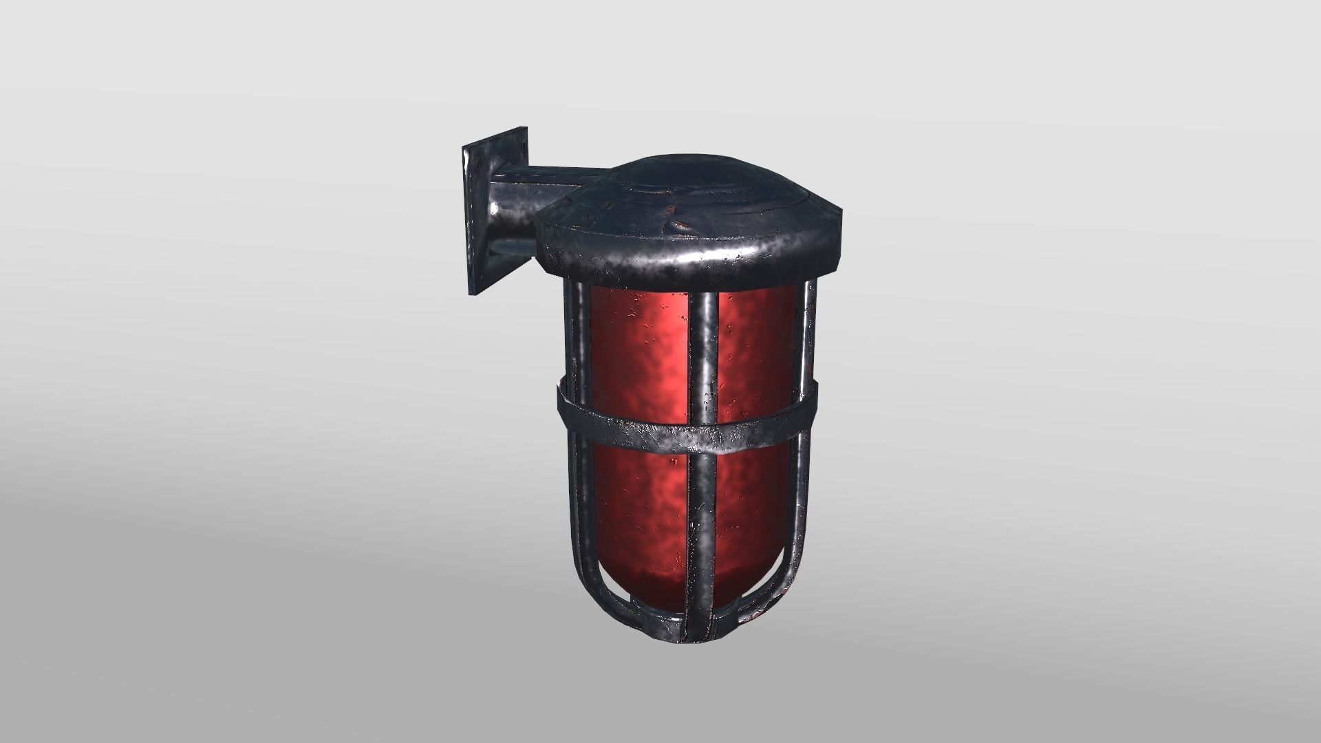 Alarm Light Low-poly 3D model_1