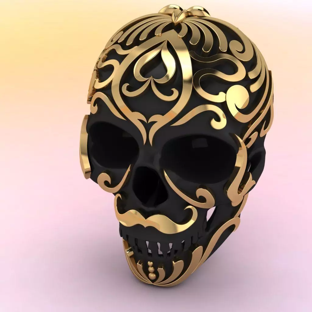 Skull Pendent 3D print model_0