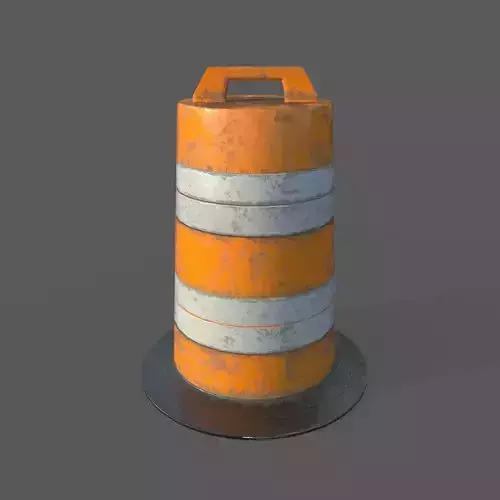Low Poly Traffic Barrier