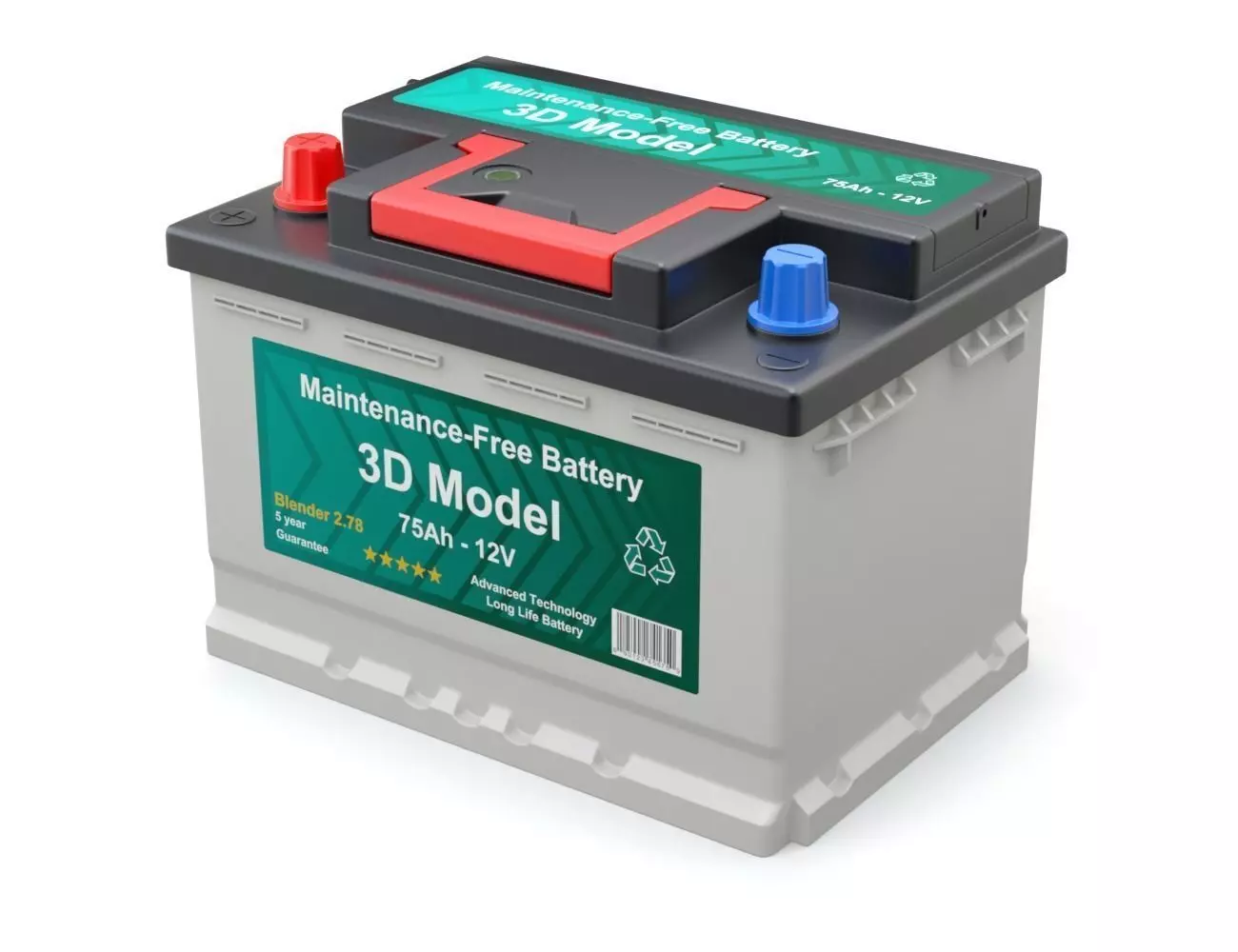 Car Battery 3D model