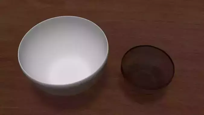 White Bowl and Glass Bowl