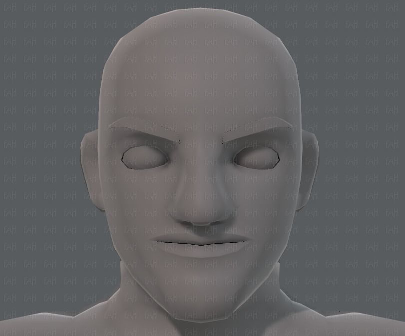 Base mesh man character V10 Low-poly 3D model_35