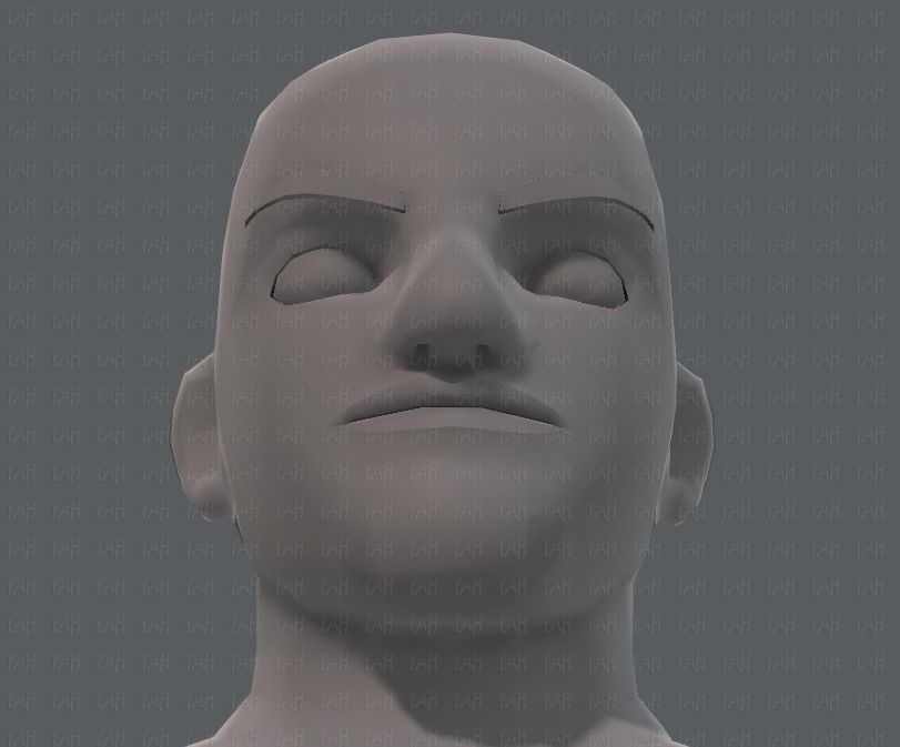 Base mesh man character V10 Low-poly 3D model_41