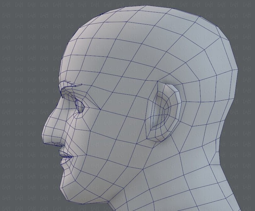 Base mesh man character V10 Low-poly 3D model_40