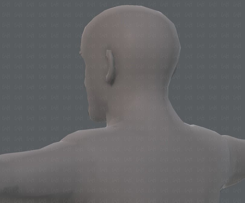 Base mesh man character V10 Low-poly 3D model_22