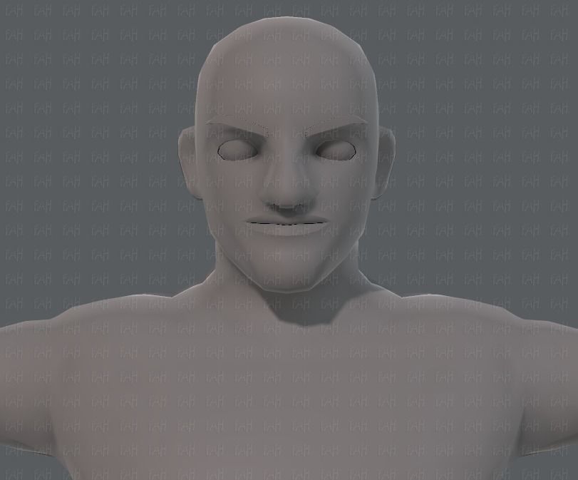 Base mesh man character V10 Low-poly 3D model_17