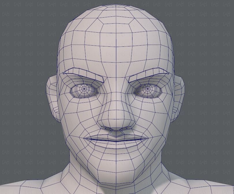 Base mesh man character V10 Low-poly 3D model_36