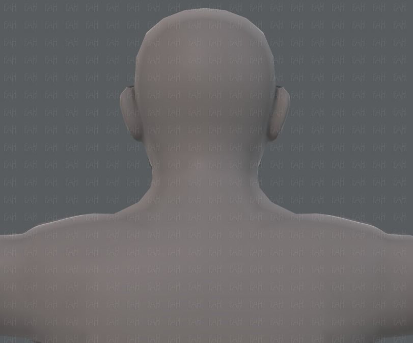 Base mesh man character V10 Low-poly 3D model_21