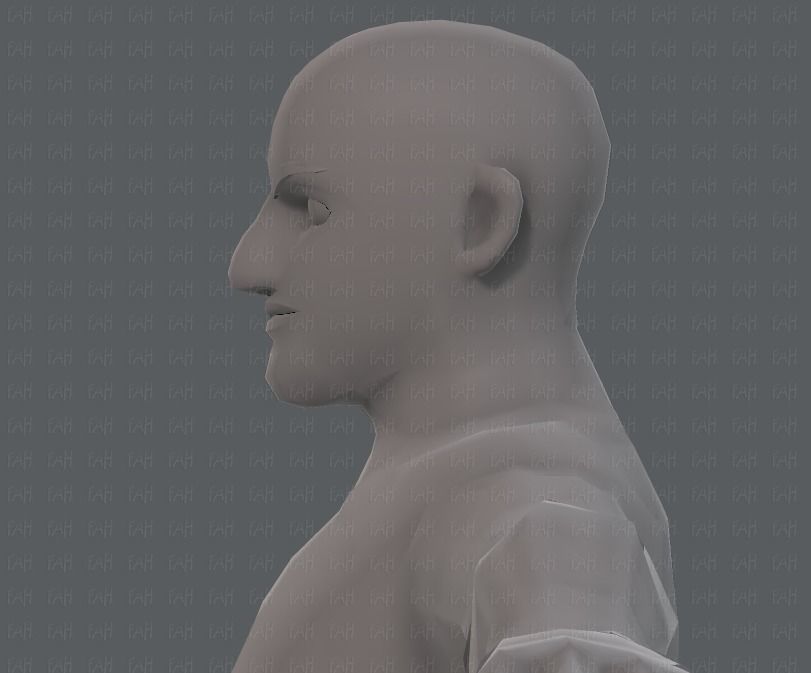 Base mesh man character V10 Low-poly 3D model_23