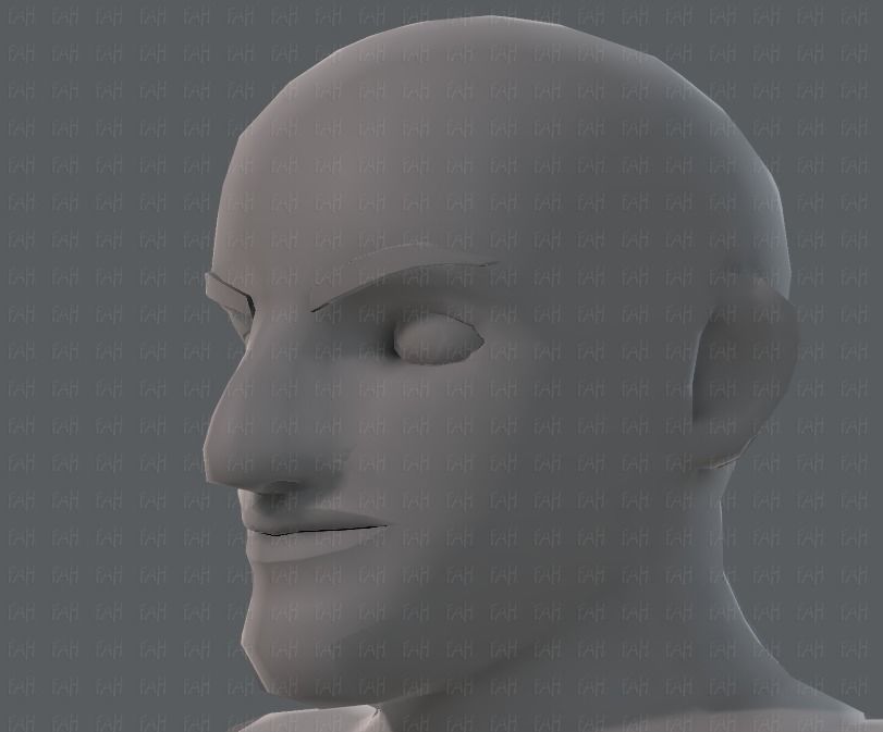 Base mesh man character V10 Low-poly 3D model_37