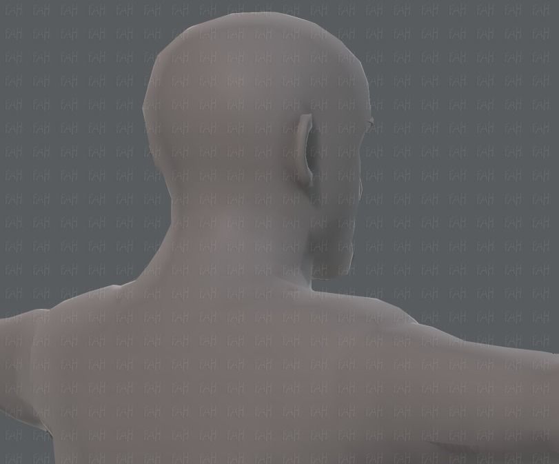 Base mesh man character V10 Low-poly 3D model_20