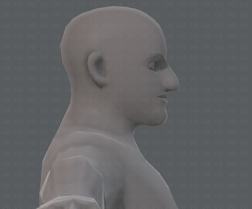 Base mesh man character V10 Low-poly 3D model_19