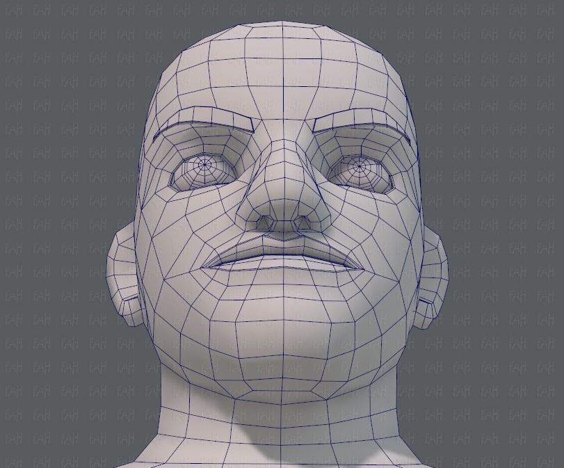 Base mesh man character V10 Low-poly 3D model_42