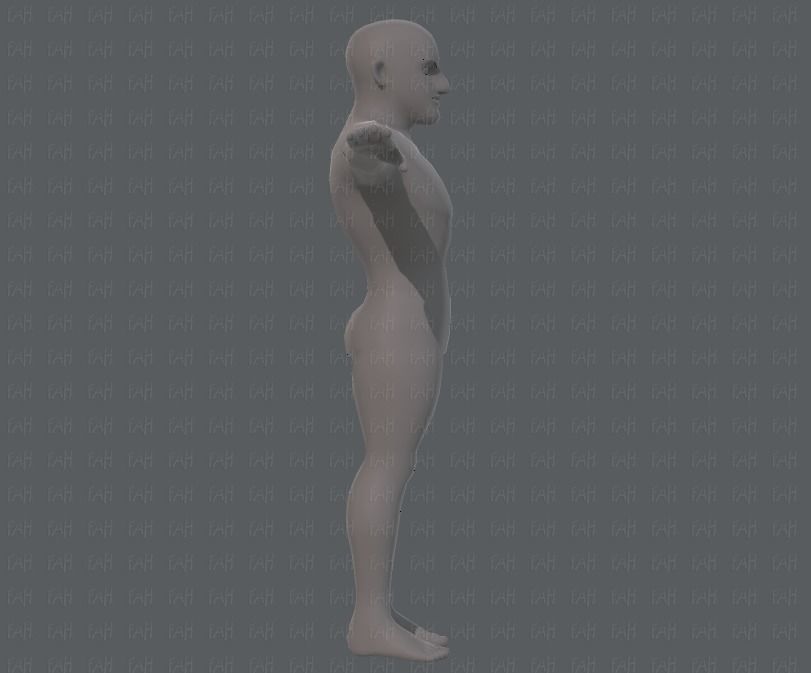 Base mesh man character V10 Low-poly 3D model_3
