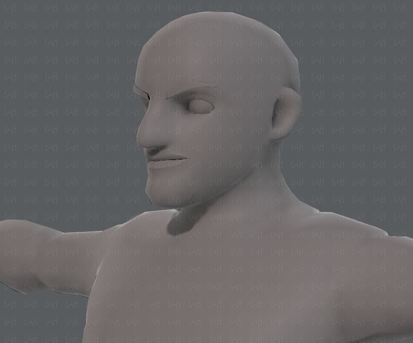 Base mesh man character V10 Low-poly 3D model_24