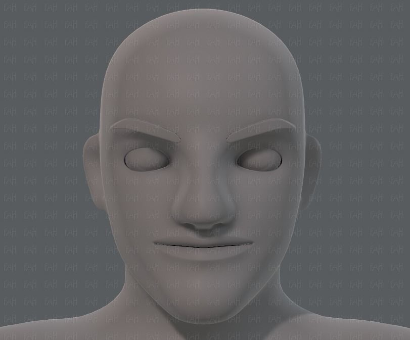 Base mesh man character V10 Low-poly 3D model_33