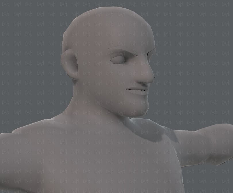 Base mesh man character V10 Low-poly 3D model_18