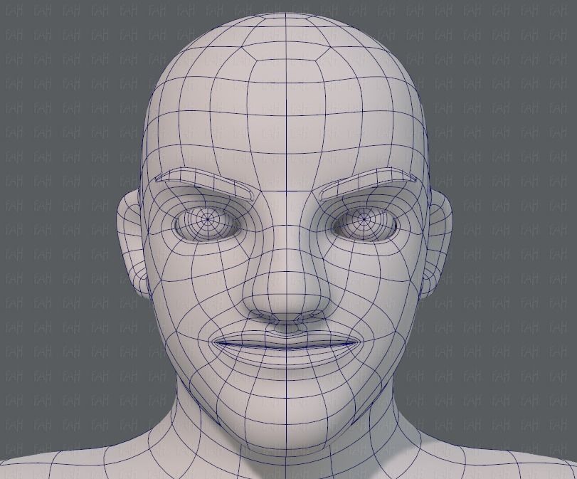 Base mesh man character V10 Low-poly 3D model_34