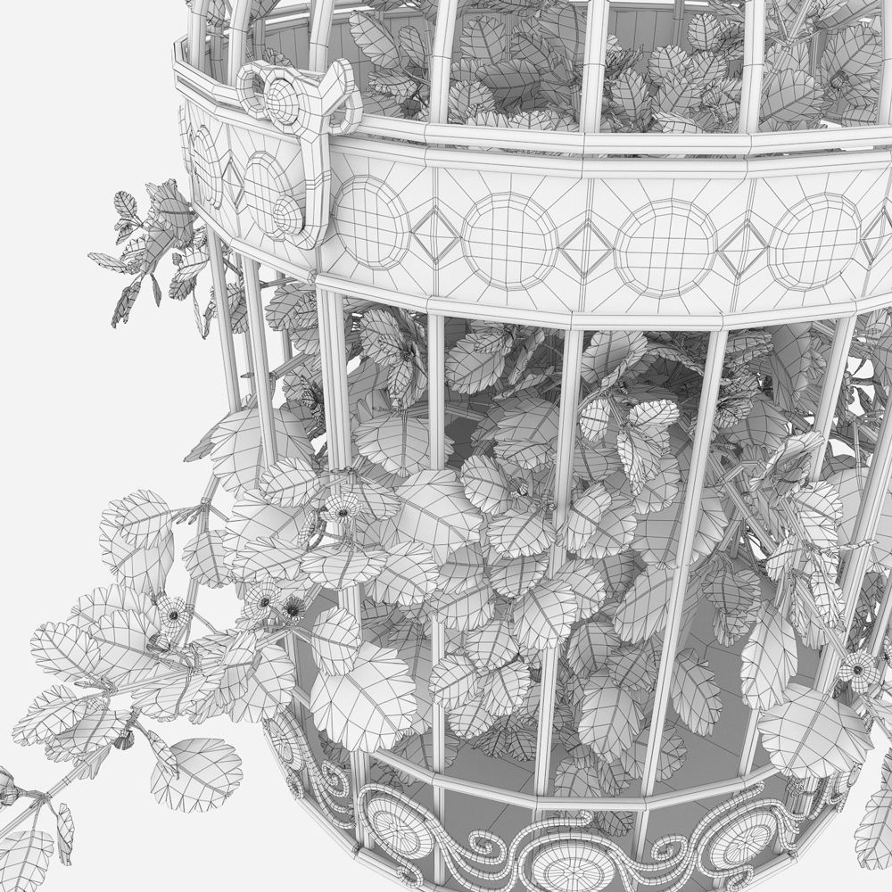 Ivy in a bird cage 3D model_7