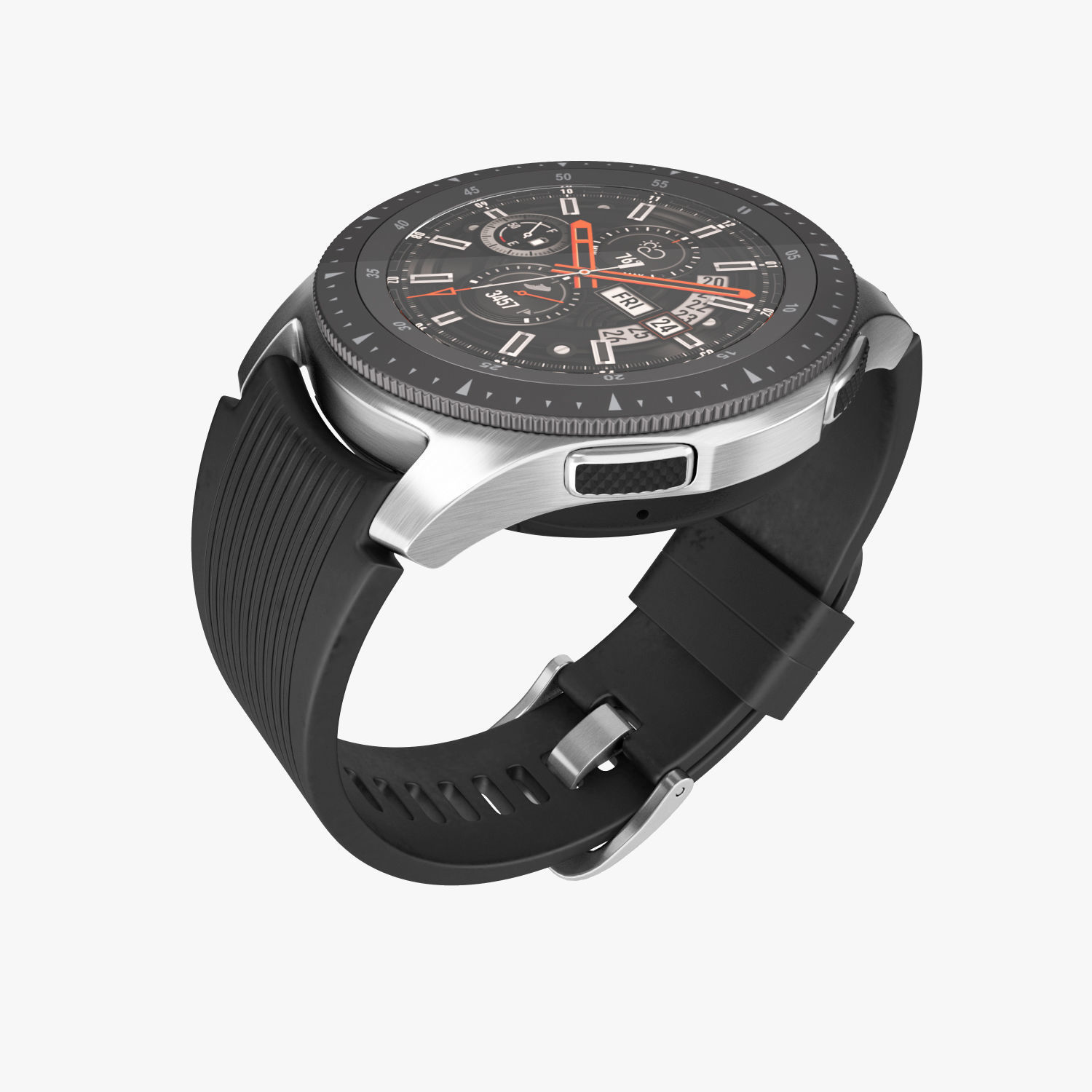 Samsung Galaxy Watch Silver 3D model_4