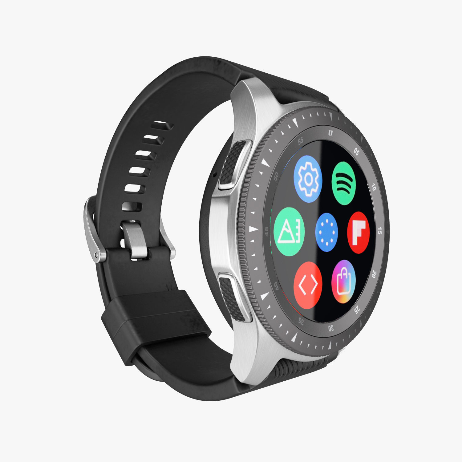 Samsung Galaxy Watch Silver 3D model_1