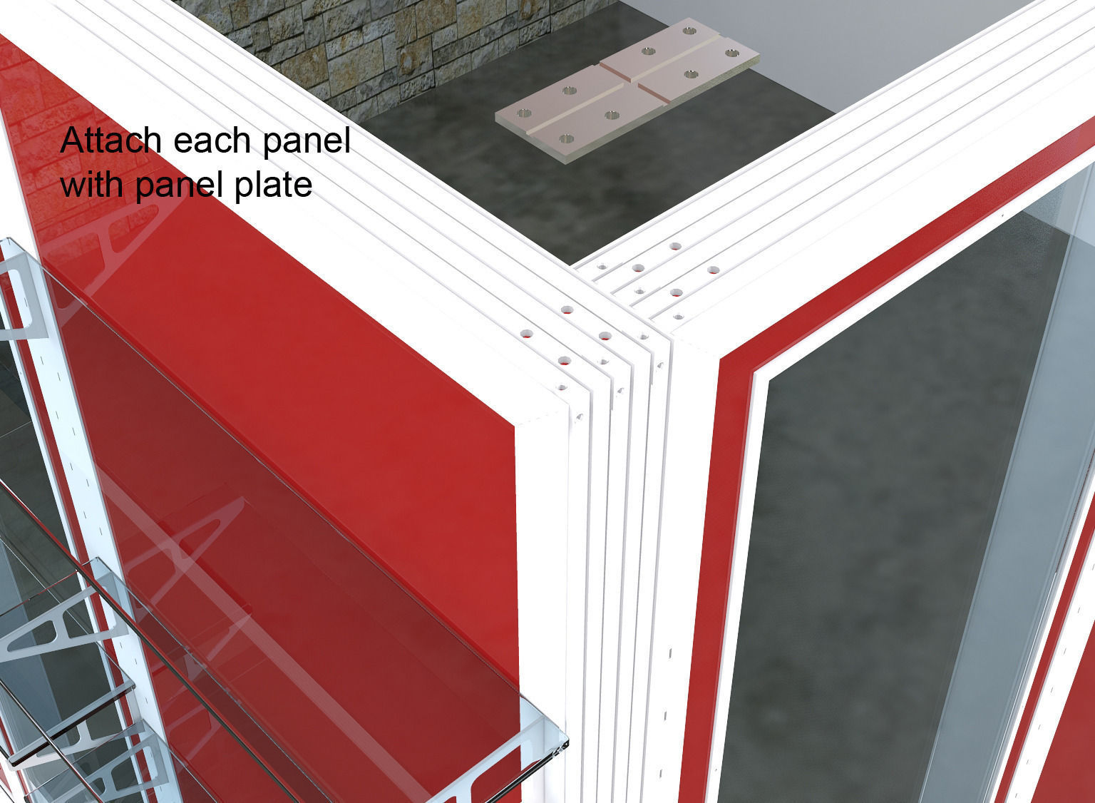 gcoffice grab bar booth Free 3D model_7