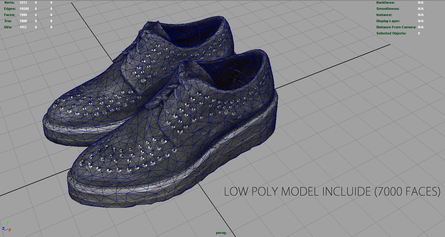 WOMENS SHOES Low-poly 3D model_5