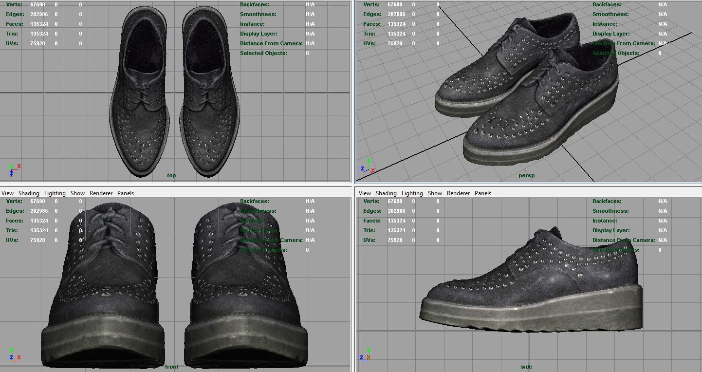 WOMENS SHOES Low-poly 3D model_8