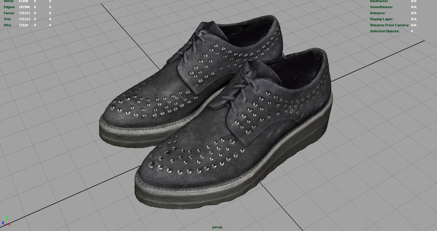 WOMENS SHOES Low-poly 3D model_3