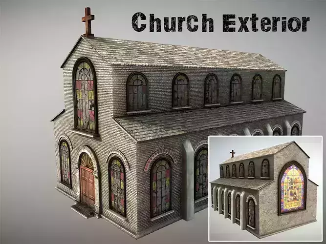 Church with stained glass