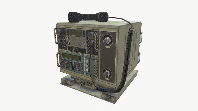 Radio unit 2 Low-poly 3D model
