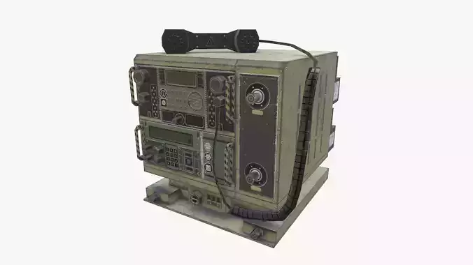 Radio unit 2 Low-poly 3D model