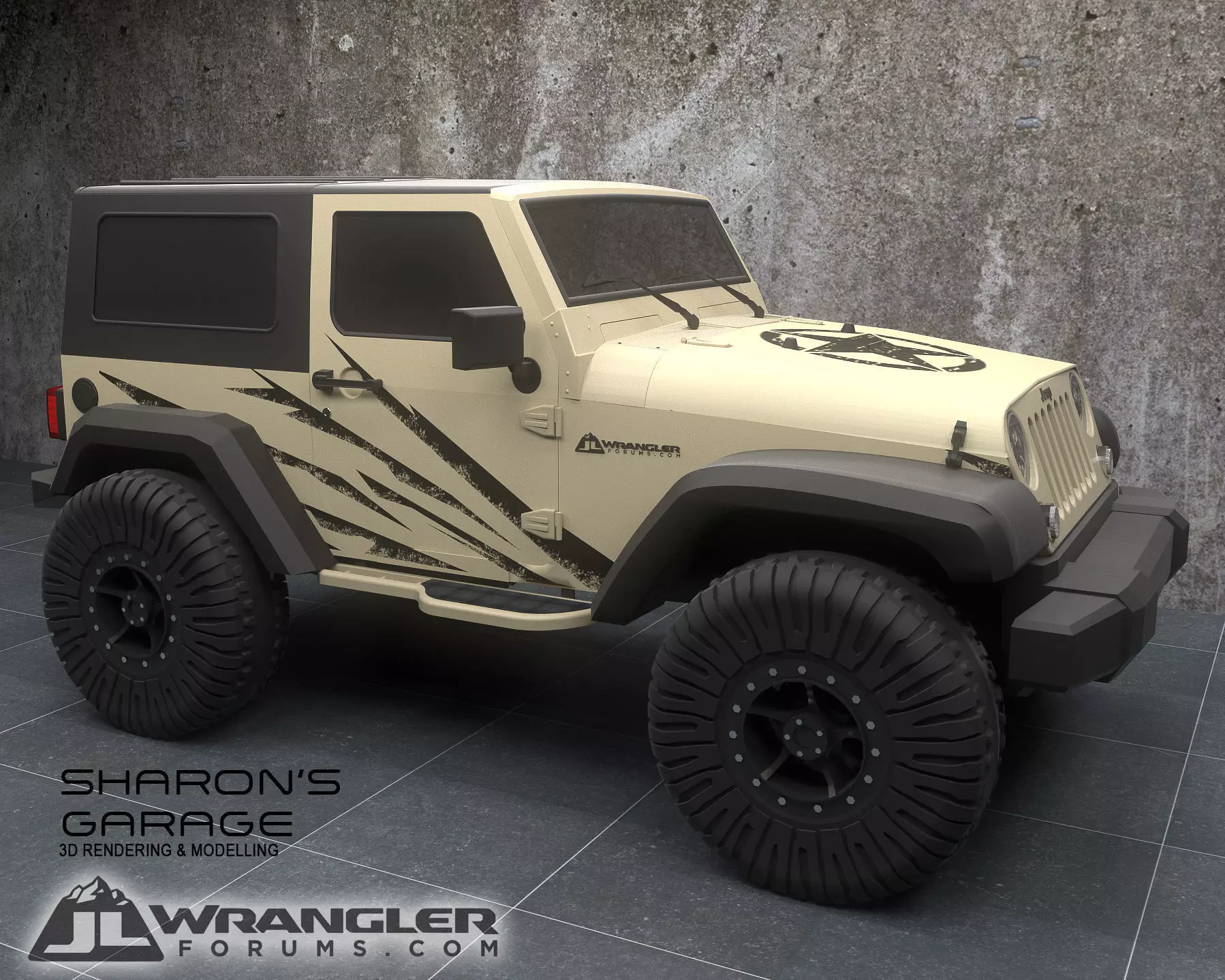 Jeep Wrangler Modified 3D model