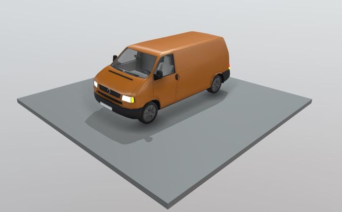 Transporter Van Low-poly 3D model