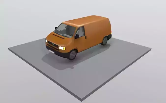Transporter Van Low-poly 3D model