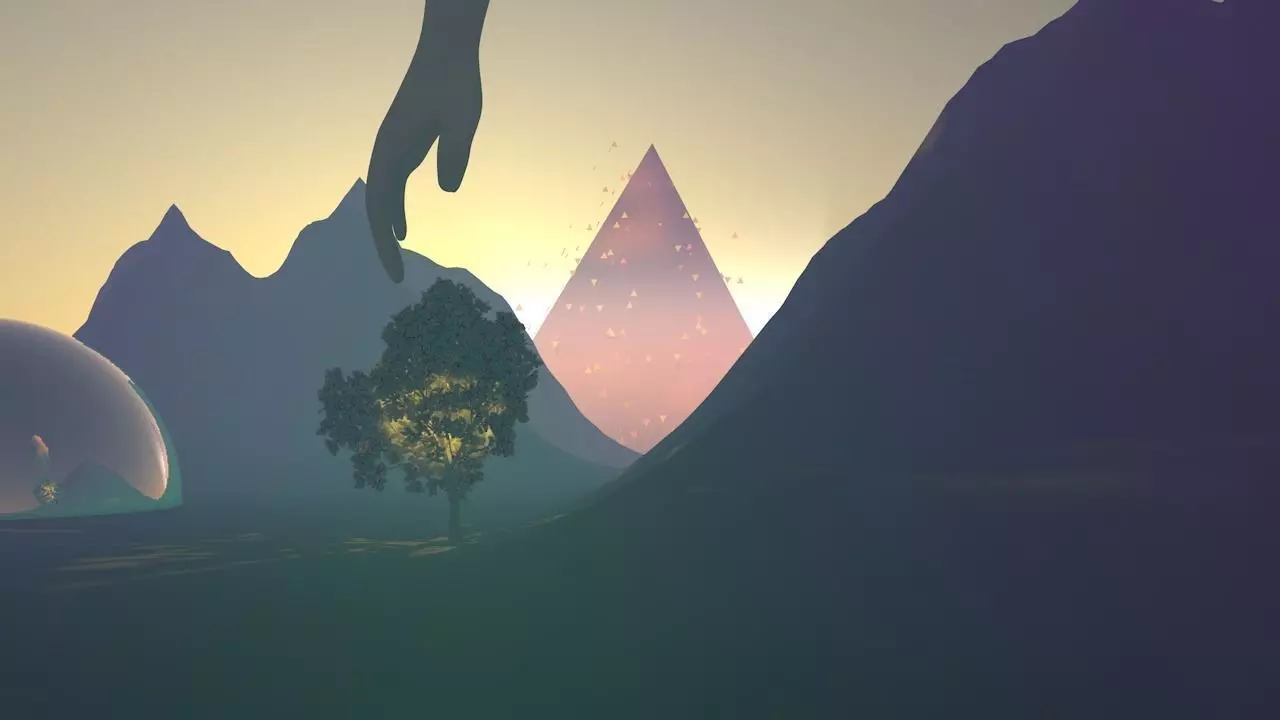 SCI-FI mountains V5 Free low-poly 3D model