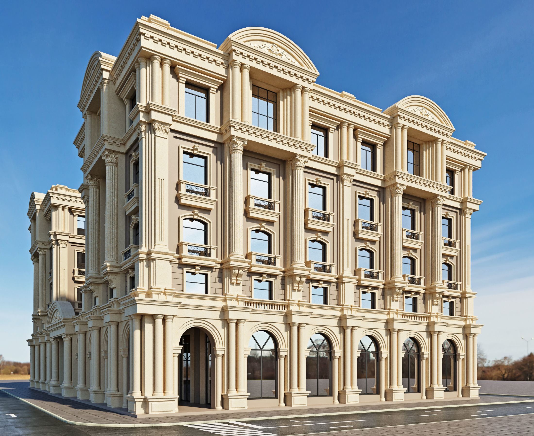 Commercial building 2 3D model_3